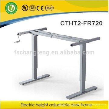 customer design office desk frame with height adjustable by manual rocker